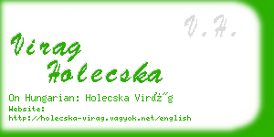 virag holecska business card